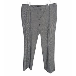 Talbots Black & White checker houndstooth straight leg dress pants trousers 18W